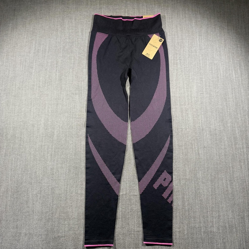 PINK Active Leggings Womens Small Black High Waist Seamless Yoga Pants